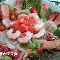 ﾊﾞｯｶｽｼｮｯﾌﾟｵﾘｰﾌﾞｵｲﾙde海鮮贅沢サラダ♪＆チキンソテー by とまとママさん