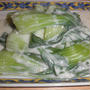 簡単ホワイトソースで青梗菜のクリーム煮