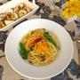 カラスミ味！？菜の花とミモレットのスパゲッティ