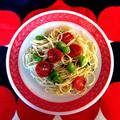 空豆とトマトのスパゲッティ。 by きー。さん