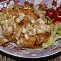 葱ソースでムネ肉もジューシーな鶏唐揚げ（五香粉入り）米粉も使ったよ♪ by はらぺこ準Junさん