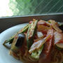 今が旬☆オクラと茄子のパスタ トマトソース