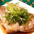 蒸し白身魚の胡麻油がけ。 by きー。さん