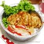バルサミコ酢でやわらかチキン丼　　