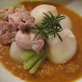 ポトフに一手間〜かぶと鶏もも肉の人参ソース by まゆニャンさん