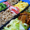 モリモリ食べて〜♪　4色丼弁当☆ by くんたんさん
