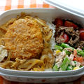 レンジでコロッケの卵とじ丼☆弁当 by 千種さん