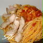 簡単★チキンのアラビアータ風パスタ