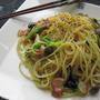 ベーコンとほうれん草の和風パスタ