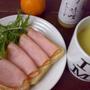 しゃきしゃき水菜のハムサンド