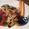 「チキンときのこのクリームパスタ」 by ほ助さん