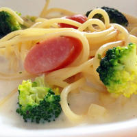 カルボナーラ風スープパスタ