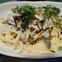 明太クリームパスタ